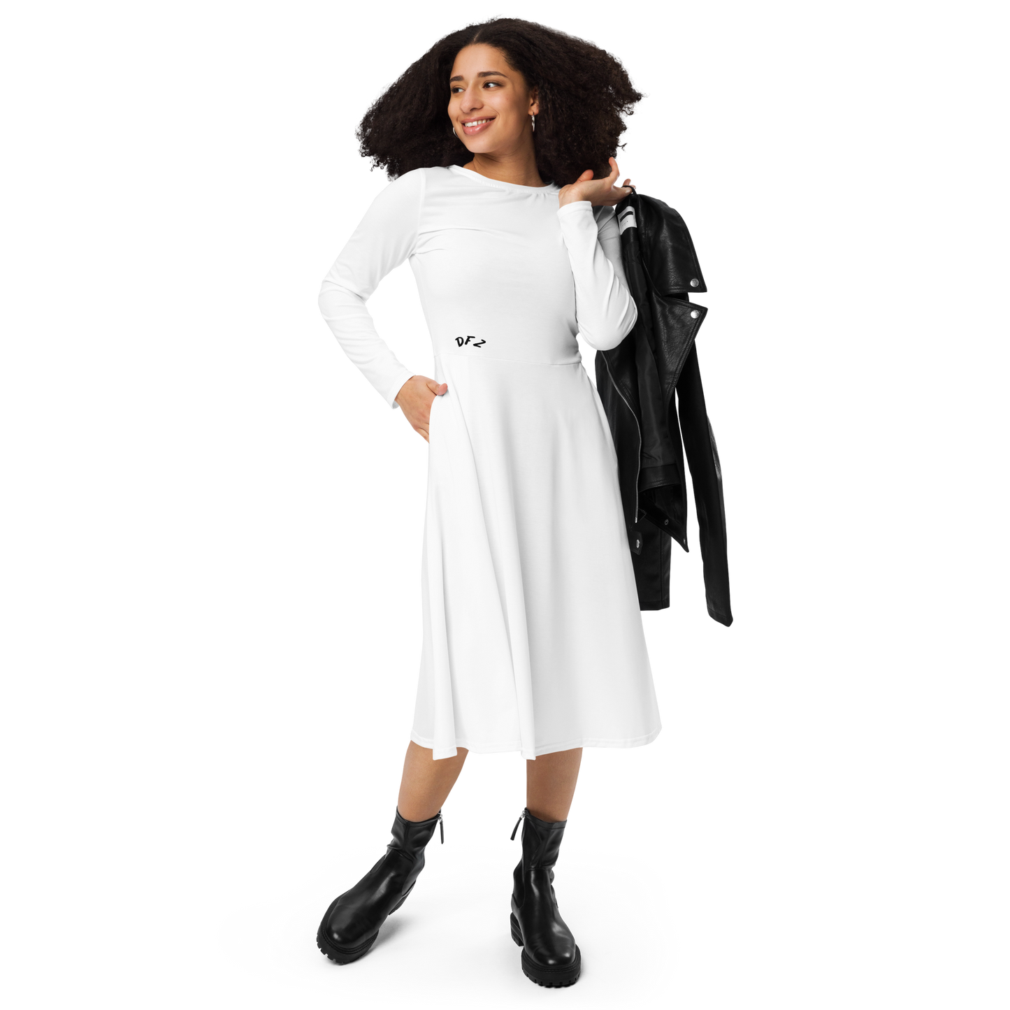 DFZ Basics Plain Midi Dress